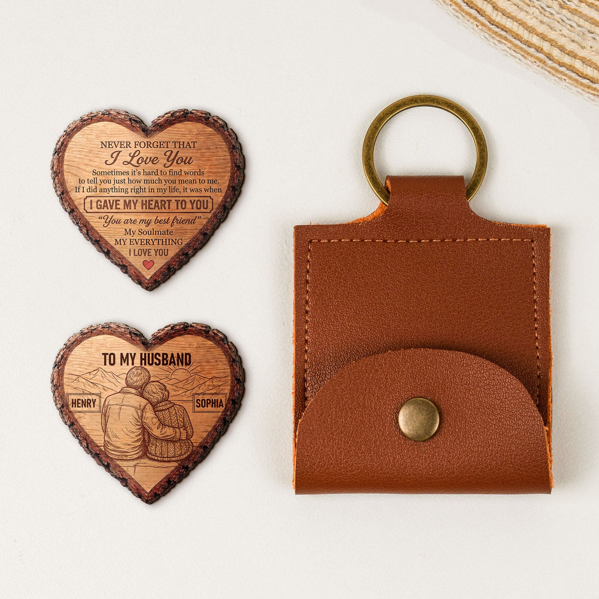 Never Forget That I Love You Anniversary Gift - Personalized Pocket Hug