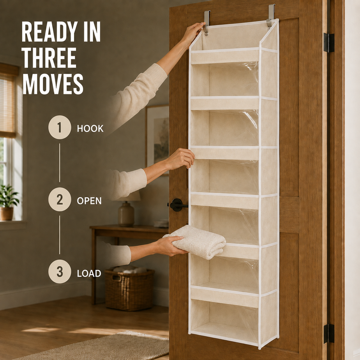 🔥 TODAY’S SPECIAL OFFER | UNITEM® Over the Door Organizer with Pockets for Bedroom, Bathroom, Nursery & Closet Storage