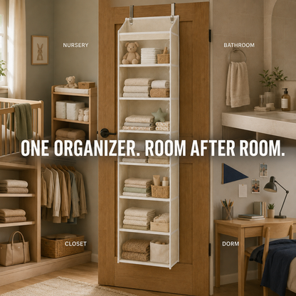 🔥 TODAY’S SPECIAL OFFER | UNITEM® Over the Door Organizer with Pockets for Bedroom, Bathroom, Nursery & Closet Storage
