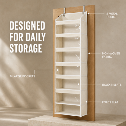 🔥 TODAY’S SPECIAL OFFER | UNITEM® Over the Door Organizer with Pockets for Bedroom, Bathroom, Nursery & Closet Storage